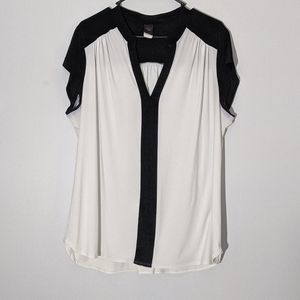 Wrapper Black and White Top